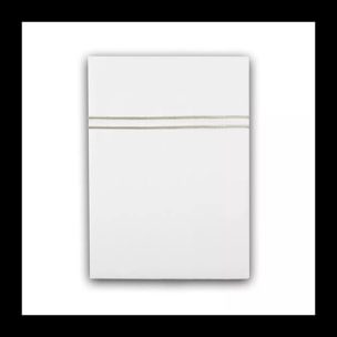 Drap plat satin de coton 115 g/m² jeu d'unis blanc Palais chic diamant