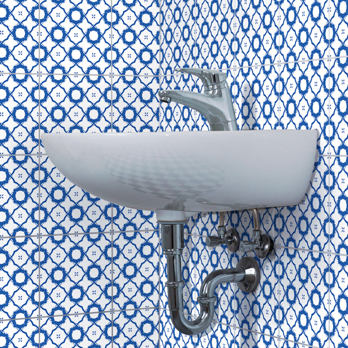 Stickers muraux - Sticker Mural Carrelage adhésif Cuisine Salle de Bain - 24 STICKERS CARRELAGES BOHÈME WINEMA