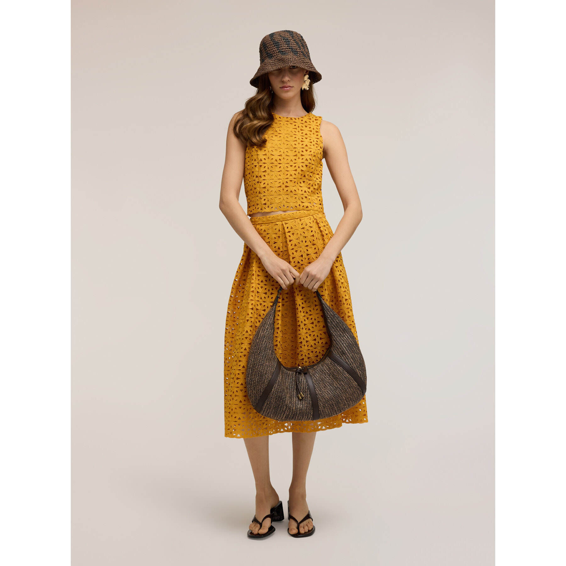 Motivi - Top de encaje de macramé - Amarillo