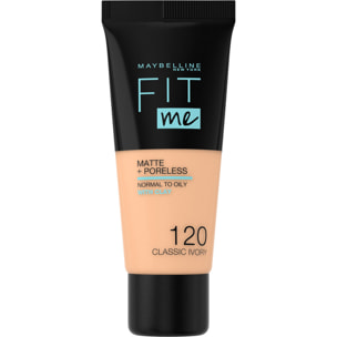 Maybelline New York Fit Me! Matte + Poreless Fond de teint 120 BEIGE ROSÉ 30 MLT