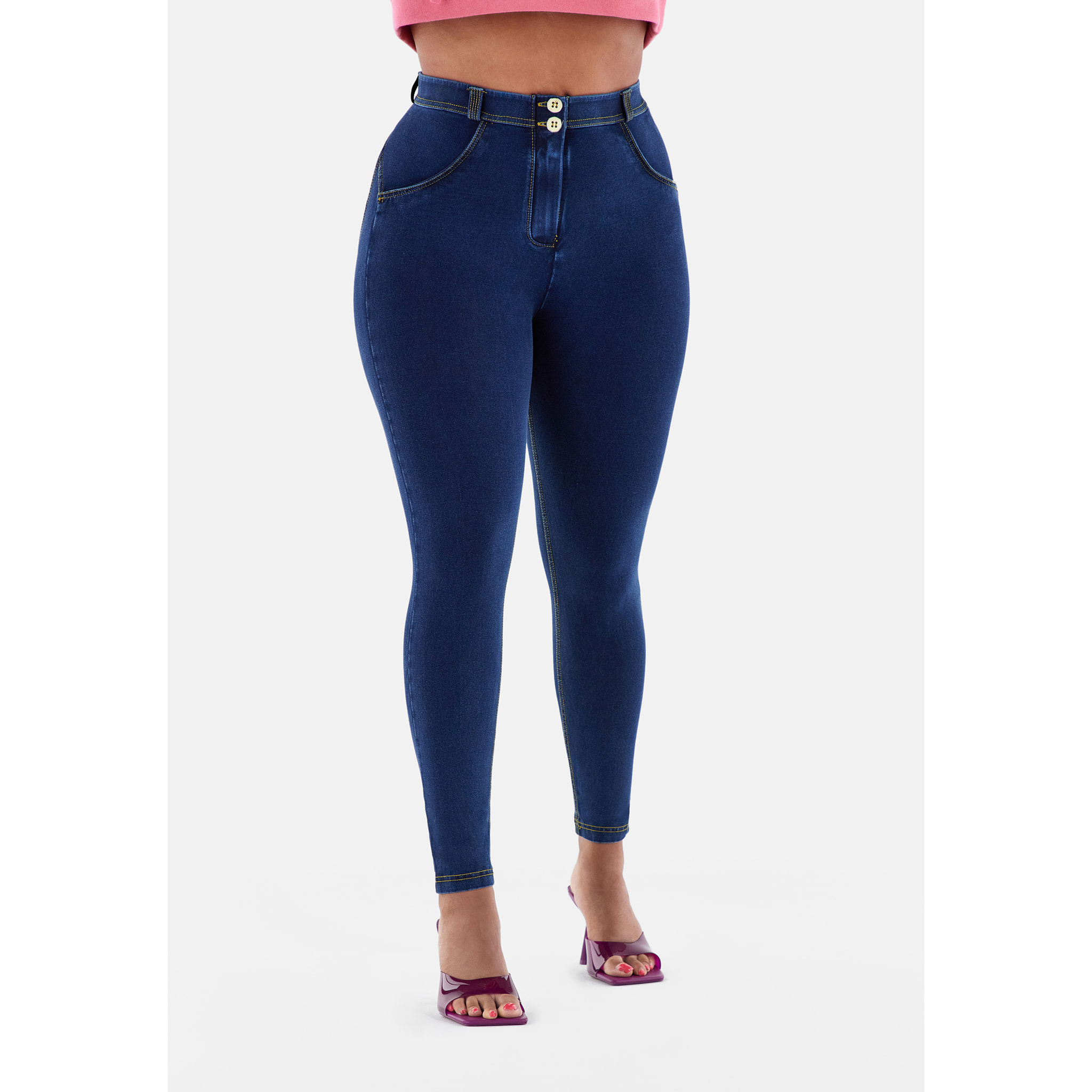 Jeggings push up WR.UP® 7/8 curvy con gamba superskinny