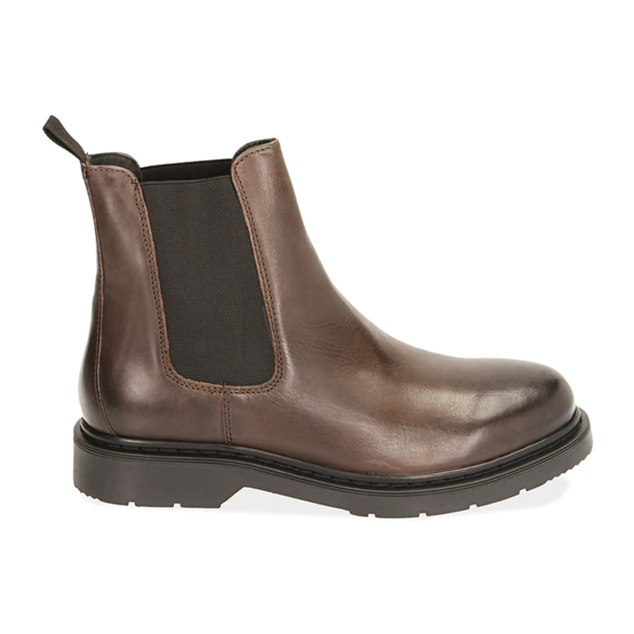 Chelsea boots testa di moro in pelle