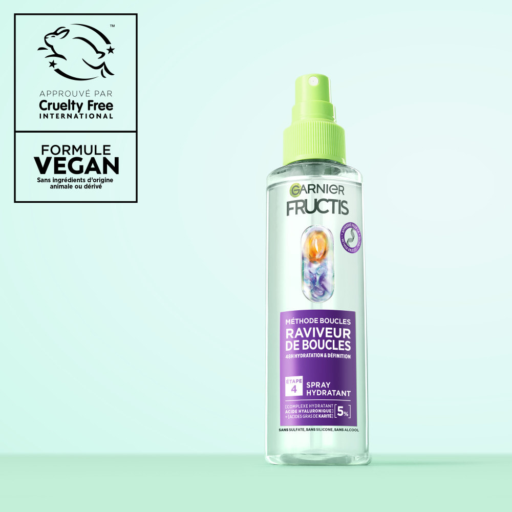 Garnier Fructis Méthode Boucles Spray Hydratant à l'Acide Hyaluronique et beurre de Karité 150 ml
