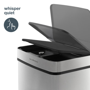 Papelera de Reciclaje N°1012 Les Collectors, 69Litros (47+11+11) 3 compartimentos, Acero inoxidable