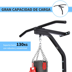2 en 1 Barra de Dominadas para Pared Acero Soporte de Saco de Boxeo 93x47x51 cm