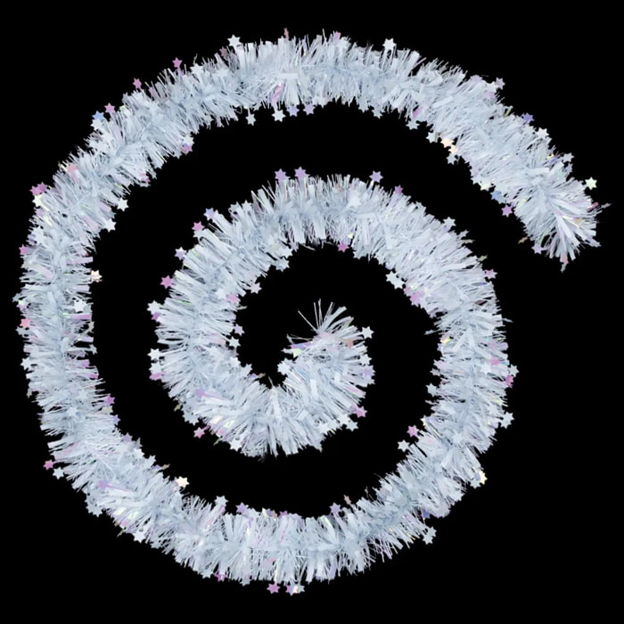 Guirlande étoiles laser 10cmx2m 6 plis blanc