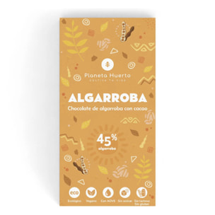 Tableta de algarroba y cacao ECO Planeta Huerto 70 gr