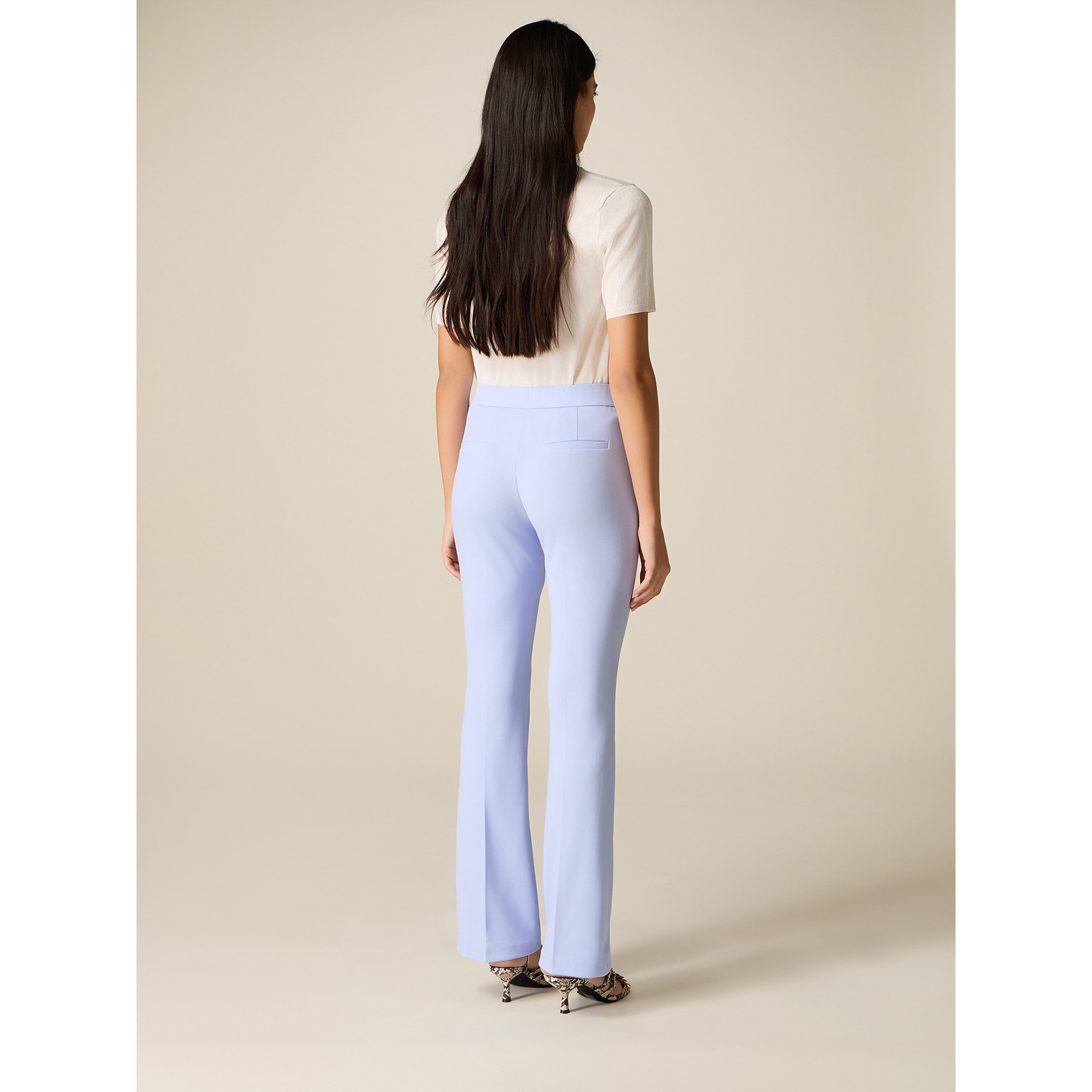 Oltre - Pantaloni flare - Azzurro