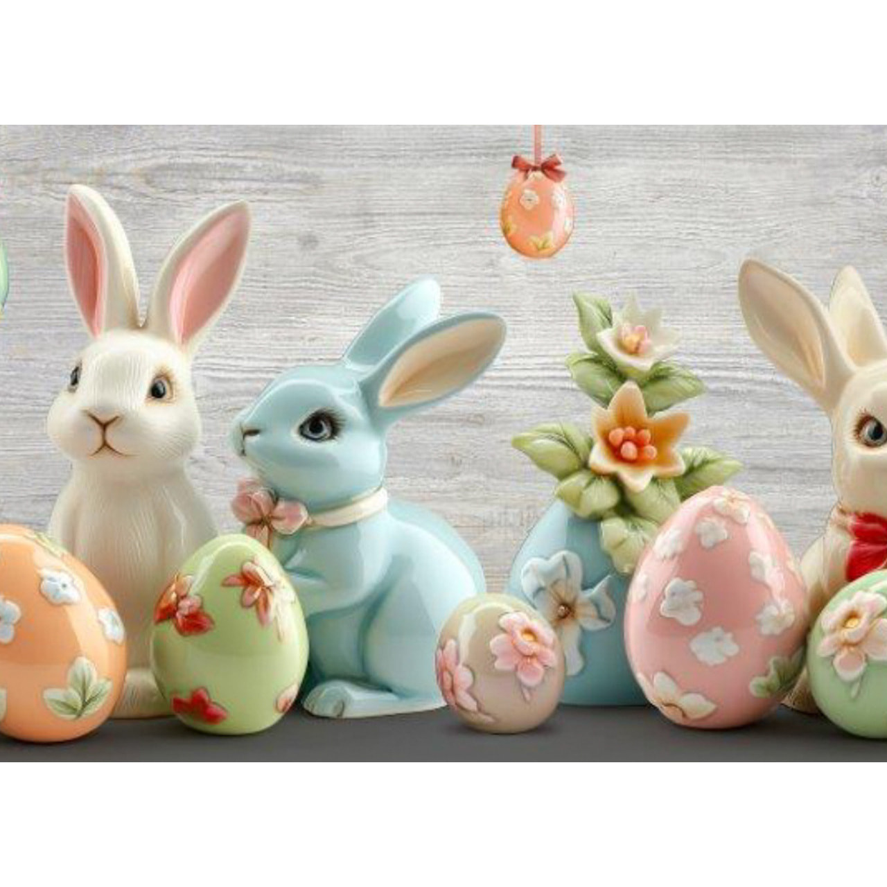 Tappeto Passatoia Cucina Antiscivolo Rabbit Easter