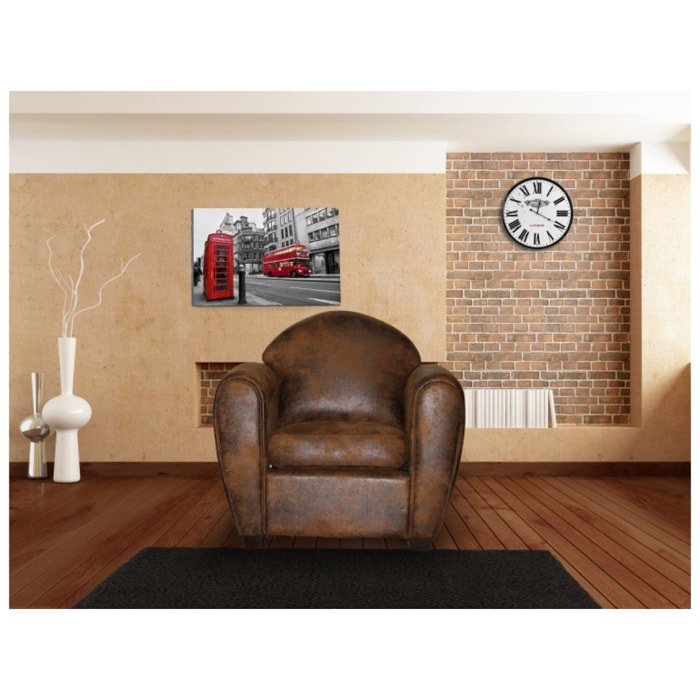 Fauteuil vintage effet simili vieilli - CLUB