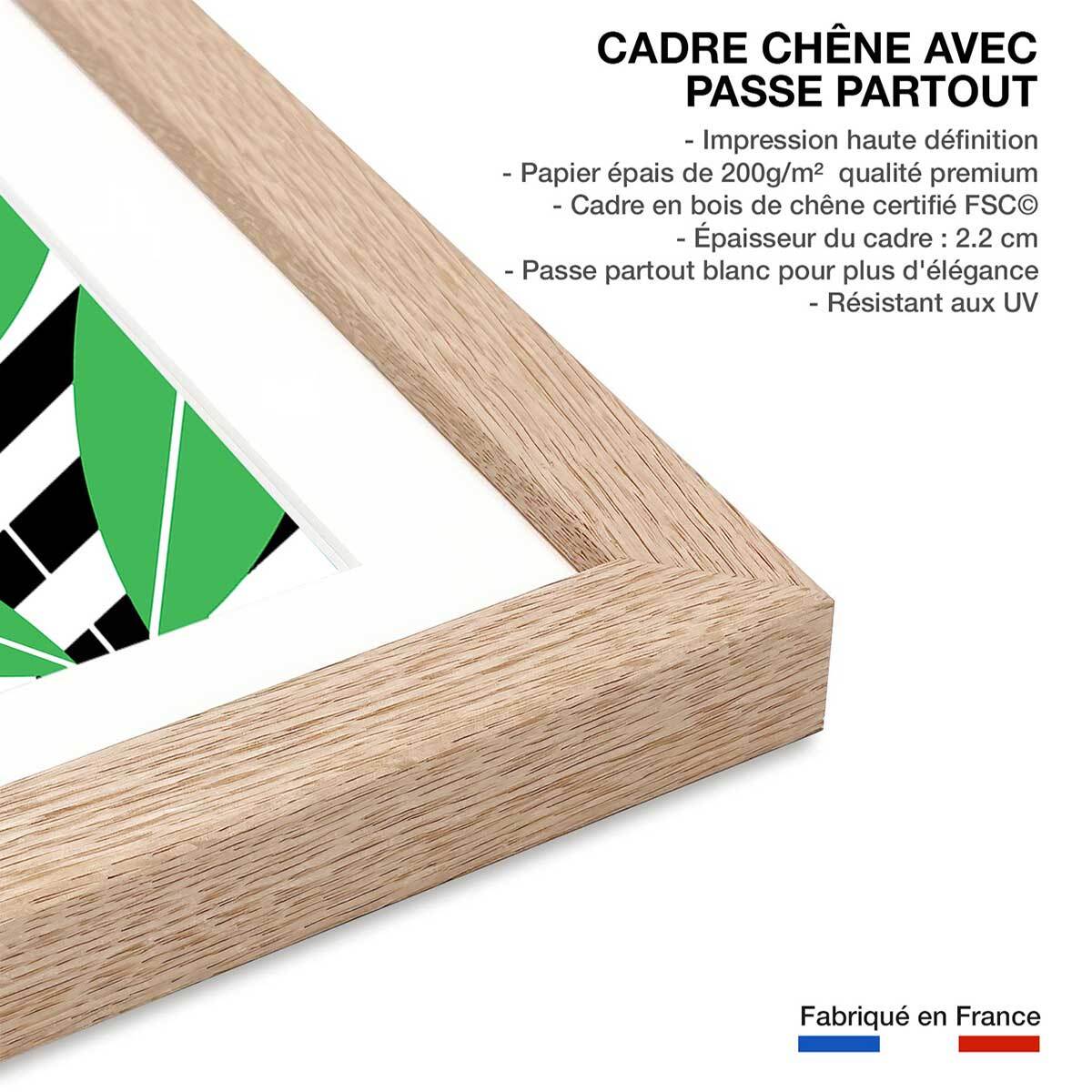 Affiche cocktail farniente Affiche sous cadre bois