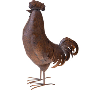 Gallina Metallo 54,61 Cm - Pezzi 1 - 36,2X54,61X16,51cm - Colore: Marrone - Bianchi Dino - Decori Casa E Complementi