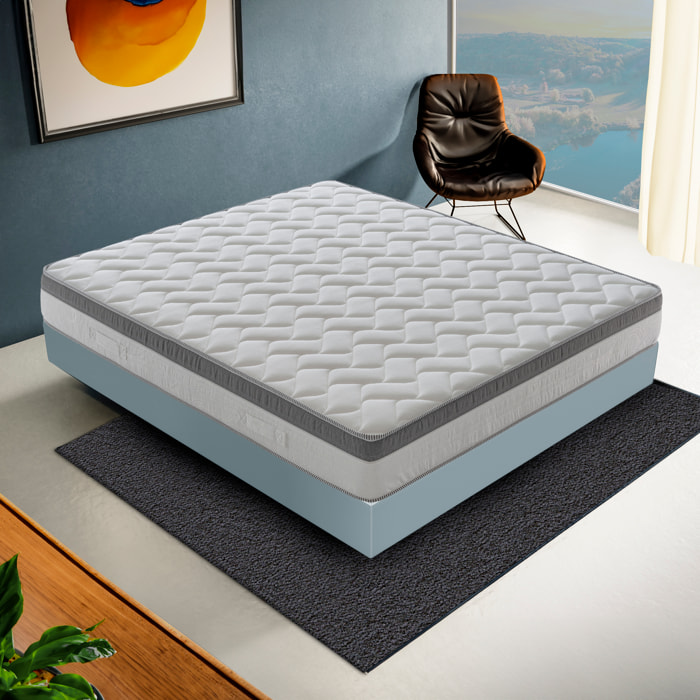 Materasso 160x190 in Memory Foam - Alto 26 cm - 9 Zone di Comfort - Sfoderabile - Memory Gel