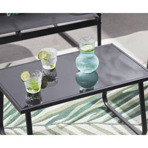 Salon de jardin 4 places en métal LUCKNOW