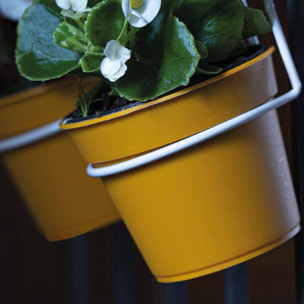 6 macetas cilíndricas ø 10 cm con ganchos, de polipropileno