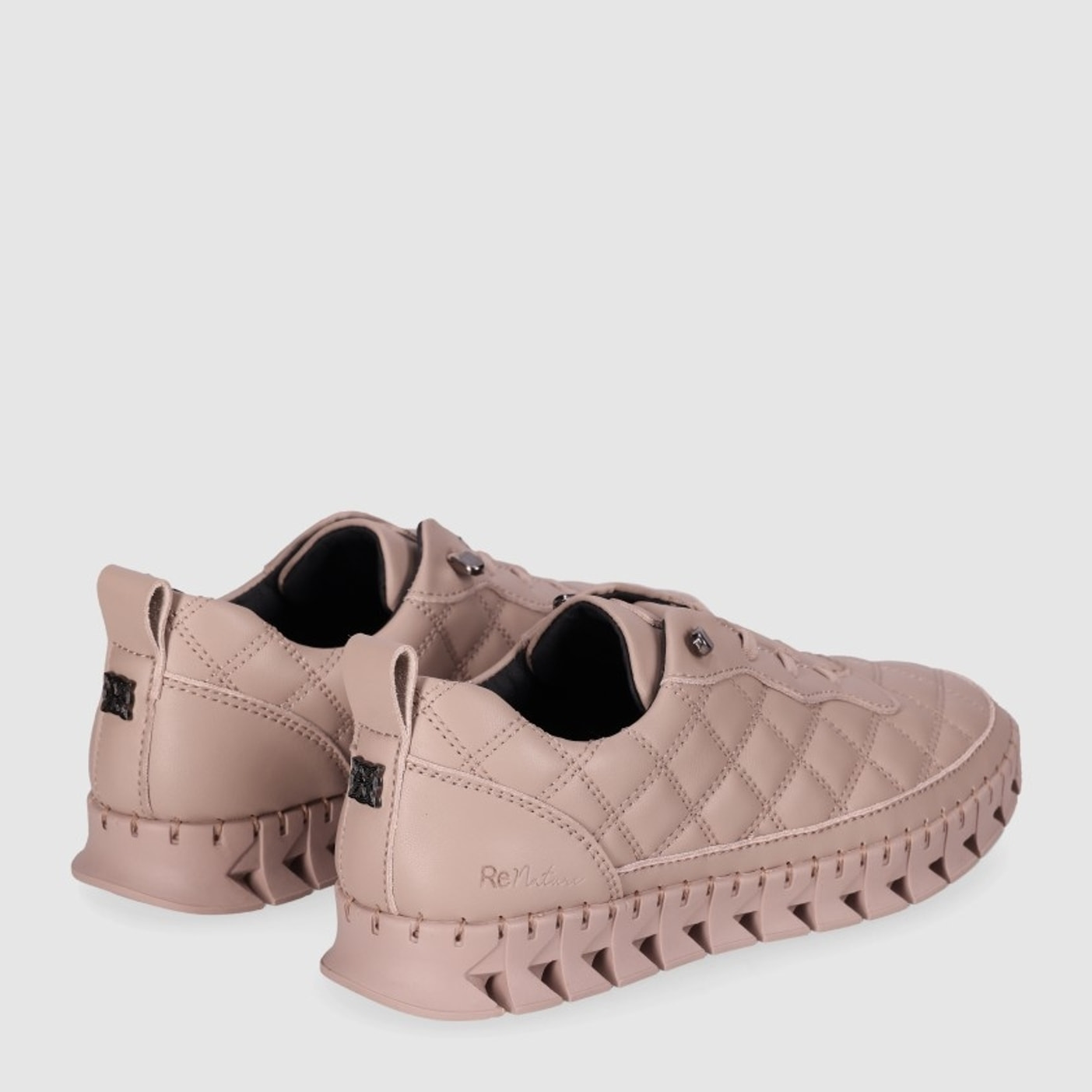 Deportivos de Piel - Taupe - Tacón: Bajo