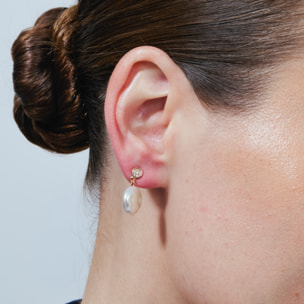 Pendientes Rajlas acabado oro rosa 18k