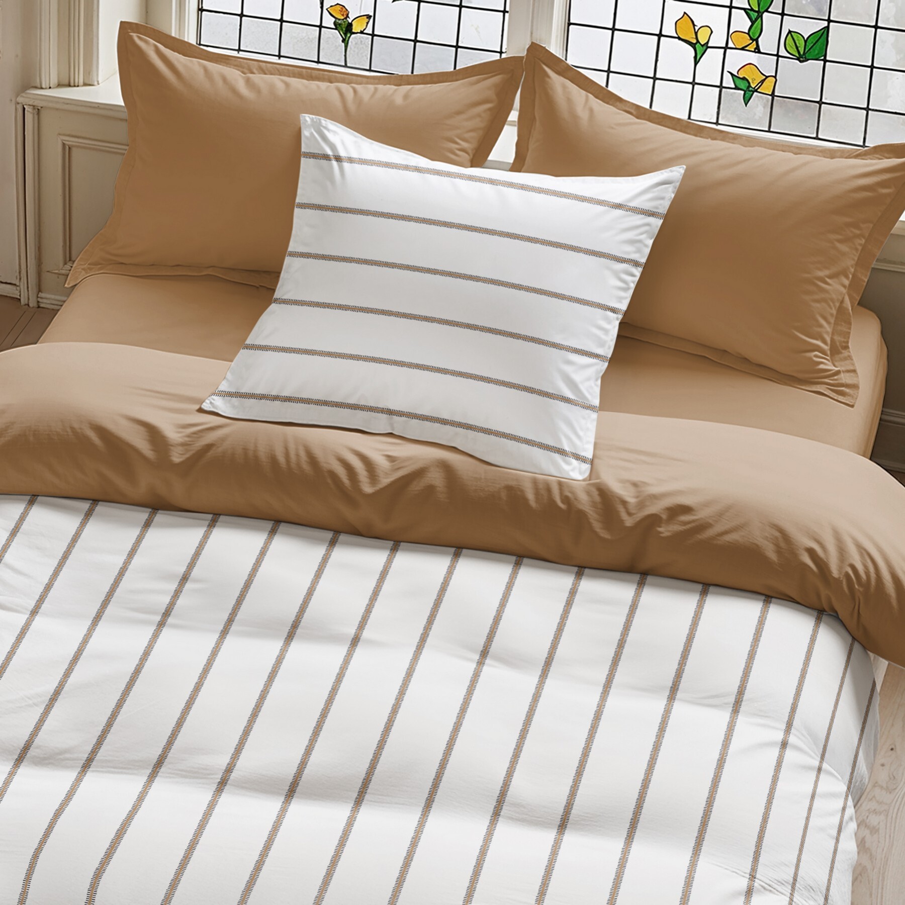 Couverture nordique ocre Laroa