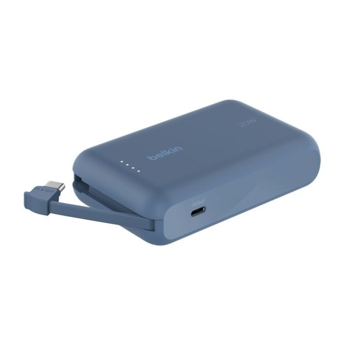 Batterie externe BELKIN 10000 mAh avec cable USB-C intégre bleu