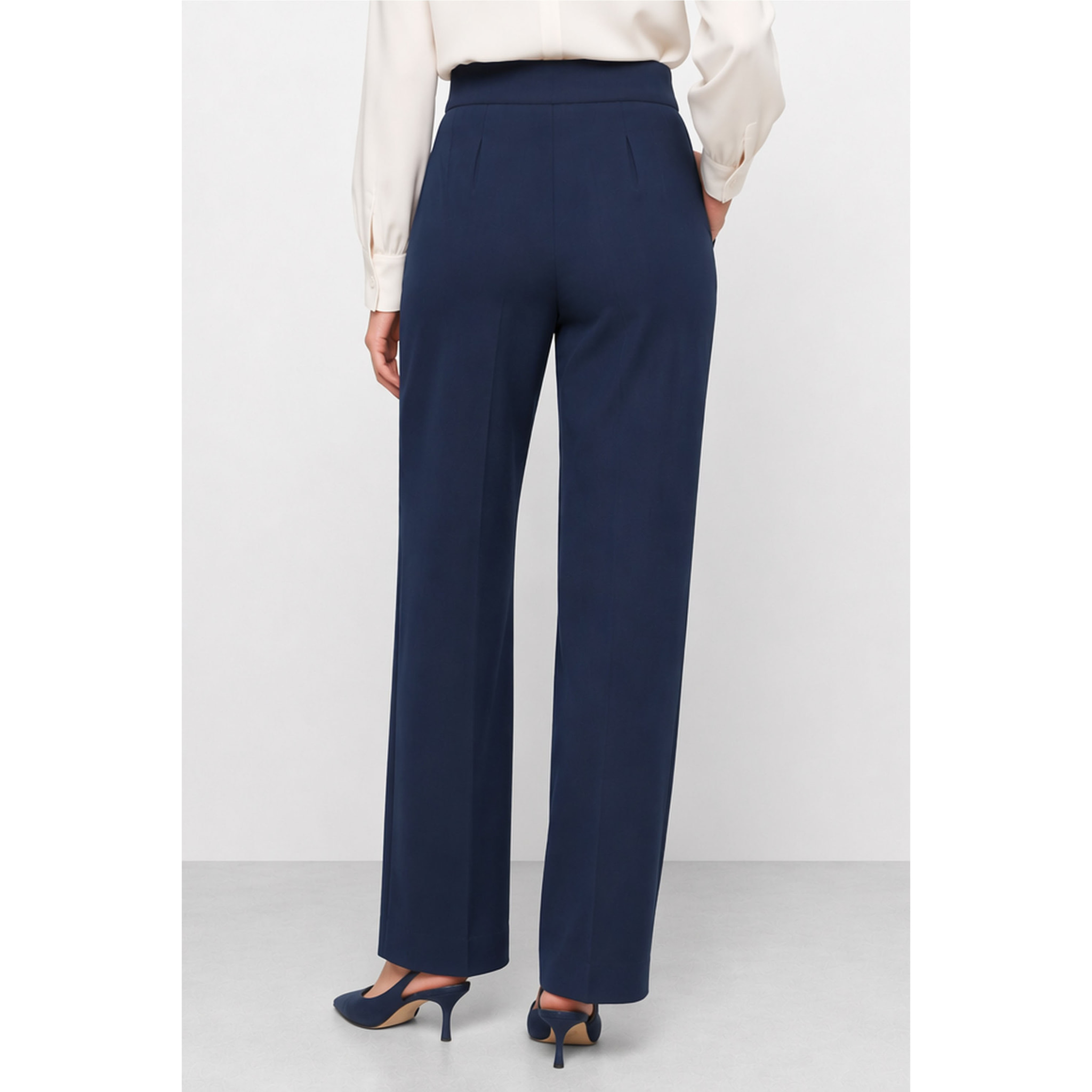 Kocca - Pantaloni da donna a vita alta con tasche e taglio dritto Donna