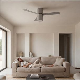 Forlight Ventilador IP20 Formentera E27 23W Gris Blanco