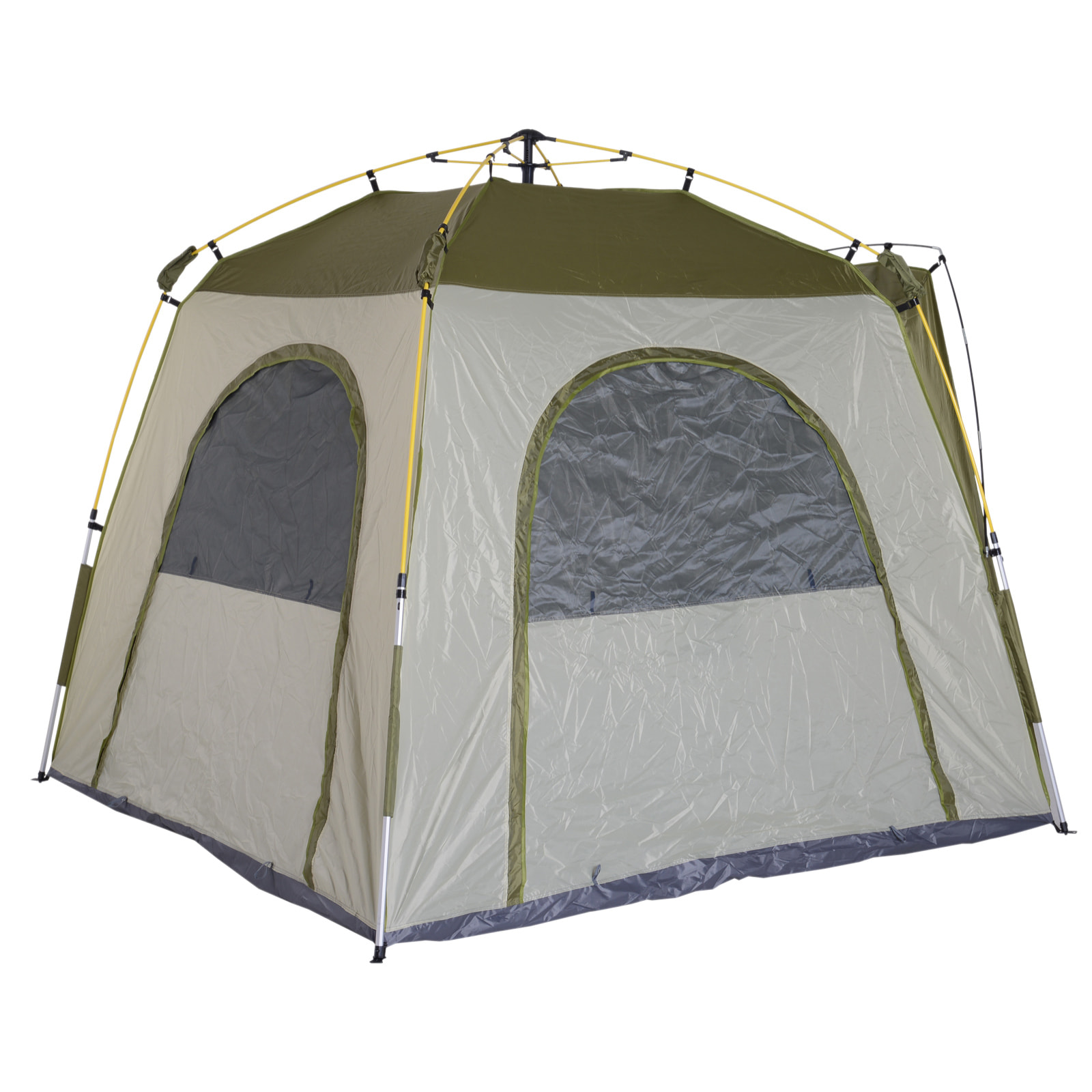 Tente de camping pop-up 4 personnes fibre verre polyester