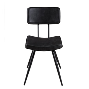 AUGUSTIN - Lot de 2 chaises JAMES noires