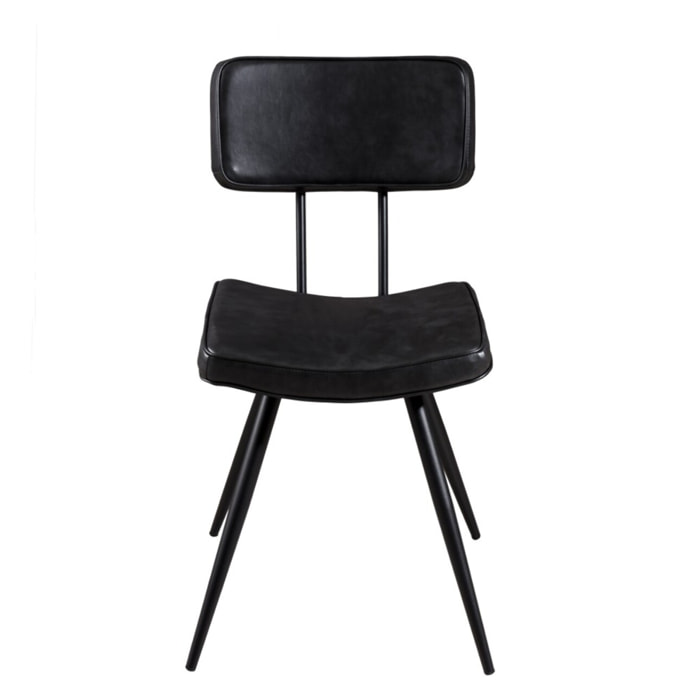 AUGUSTIN - Lot de 2 chaises JAMES noires