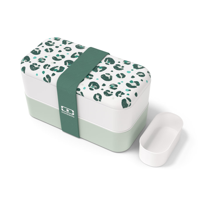 Lunch box 2 compartiments Original 1L Made in France vert Léopard