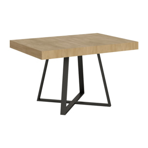 Mesa extensible 90x130/234 cm Abbraccio roble natural patas antracita