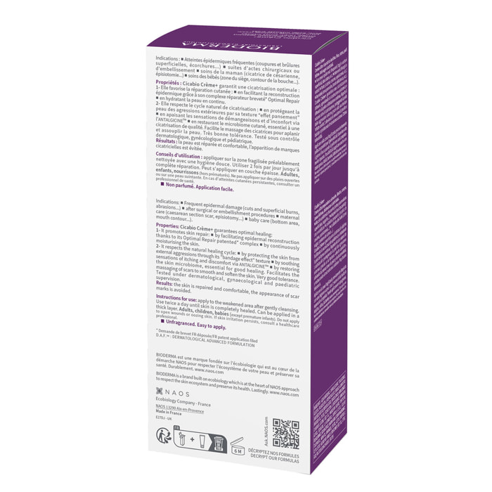 CICABIO - Crème+ Soin Ultra-réparateur