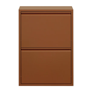 Scarpiera metallo 2 ante 50,5x15,2x74,2 cm mattone - Emy