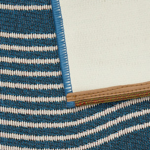 Tapis Nippon Line rectangulaire 75x200cm bleu