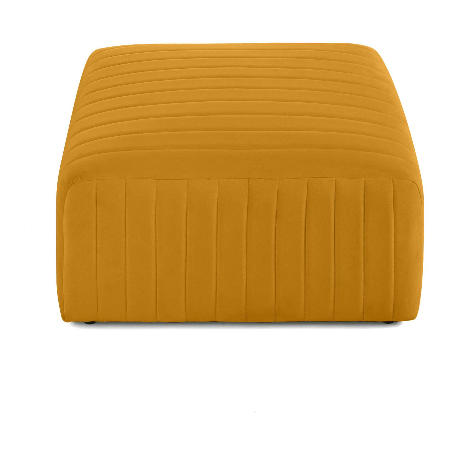 Nova - pouf modulable - en velours - Jaune
