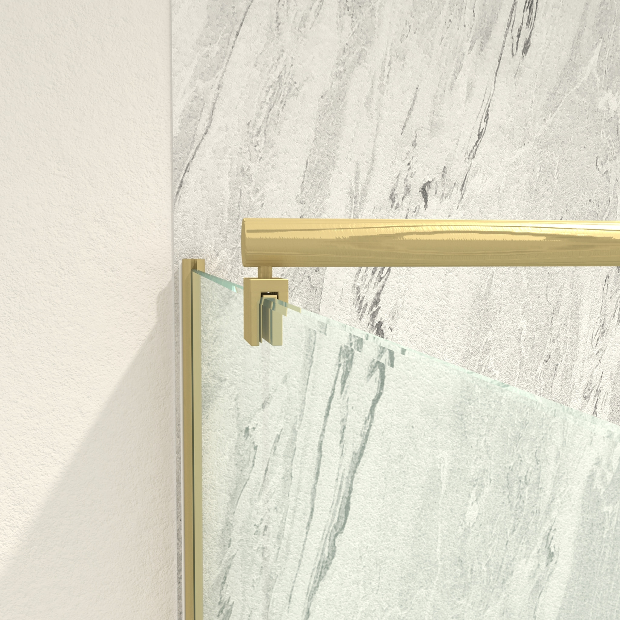 Barre de fixation murale OR DORE BROSSE réglable de 70 à 100cm pour paroi de douche FREEDOM 2 GOLD