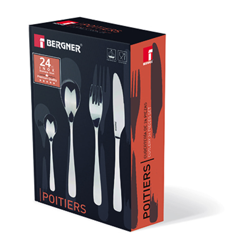 SET 24PCS CUBERTERIA ACER.INOX POITIERS BG