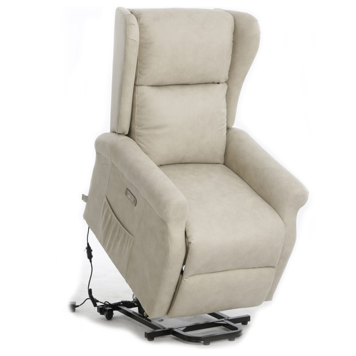 Poltrona relax arlette D, tessuto mozart,corda,con pulsantiera usb