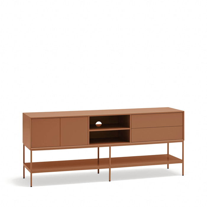 Mueble de televisión Platt 2 puertas y 2 cajones arcilla