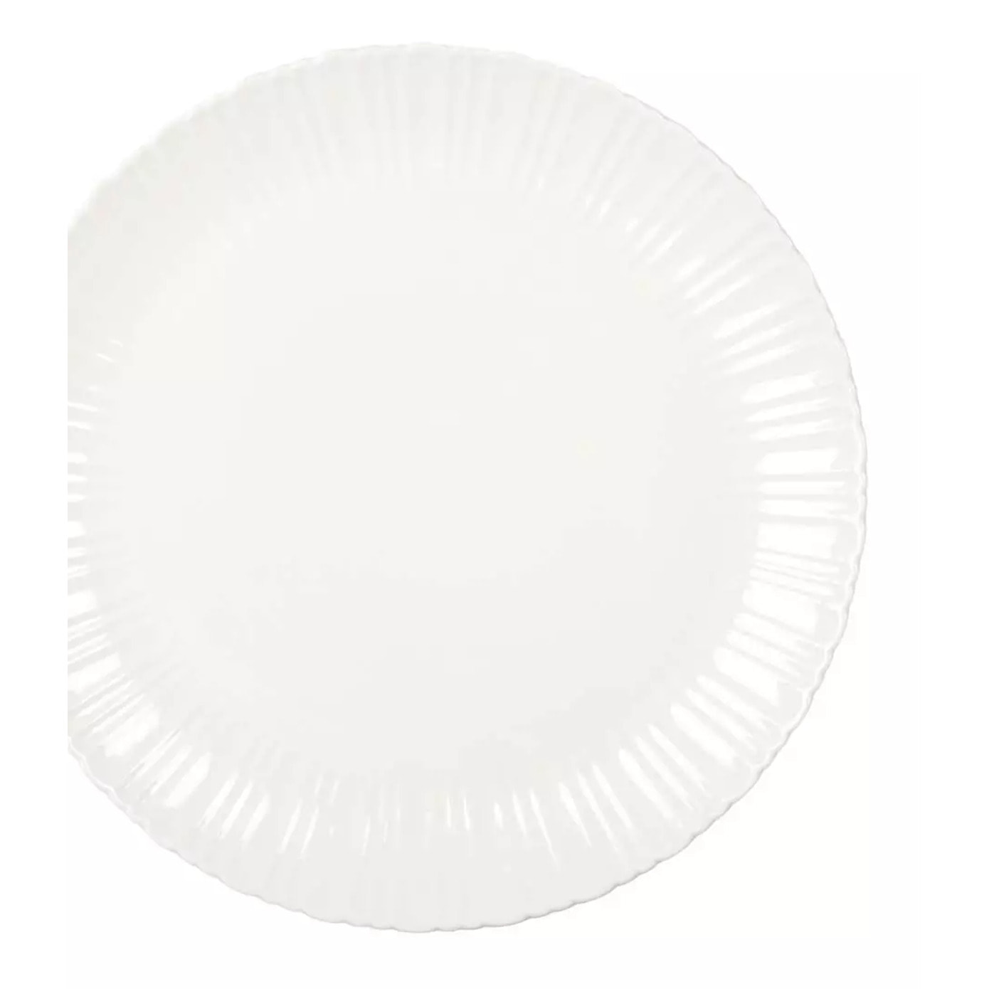 Assiette de présentation blanche Flora 31.8x31.8x2.7cm