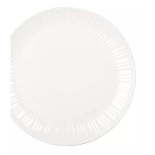 Assiette de présentation blanche Flora 31.8x31.8x2.7cm