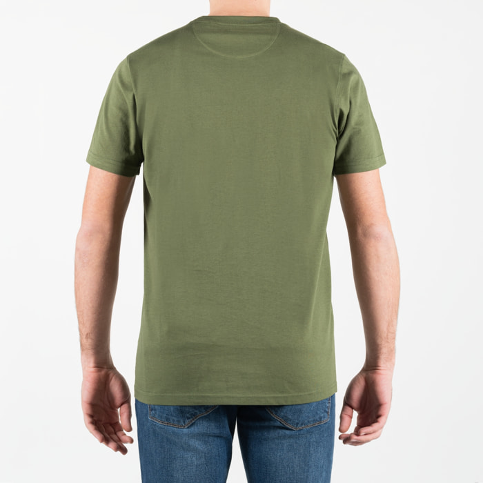 T-shirt in jersey con stampa centrale