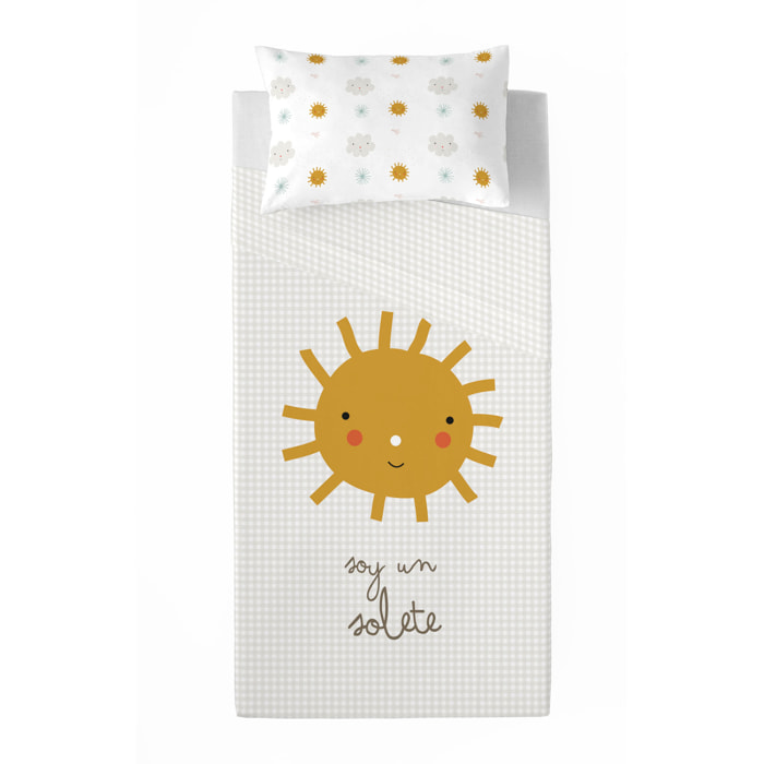 Haciendo el Indio - Juego de Sábanas Estampadas - Infantil - Incluye 1 Funda de Almohada - 100% Algodón - Solete A