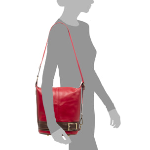 Alvito borsa a tracolla-zaino Donna. Pelle autentica-Sauvage.