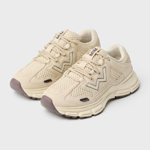 Zapatillas deportivas Mesh Beige