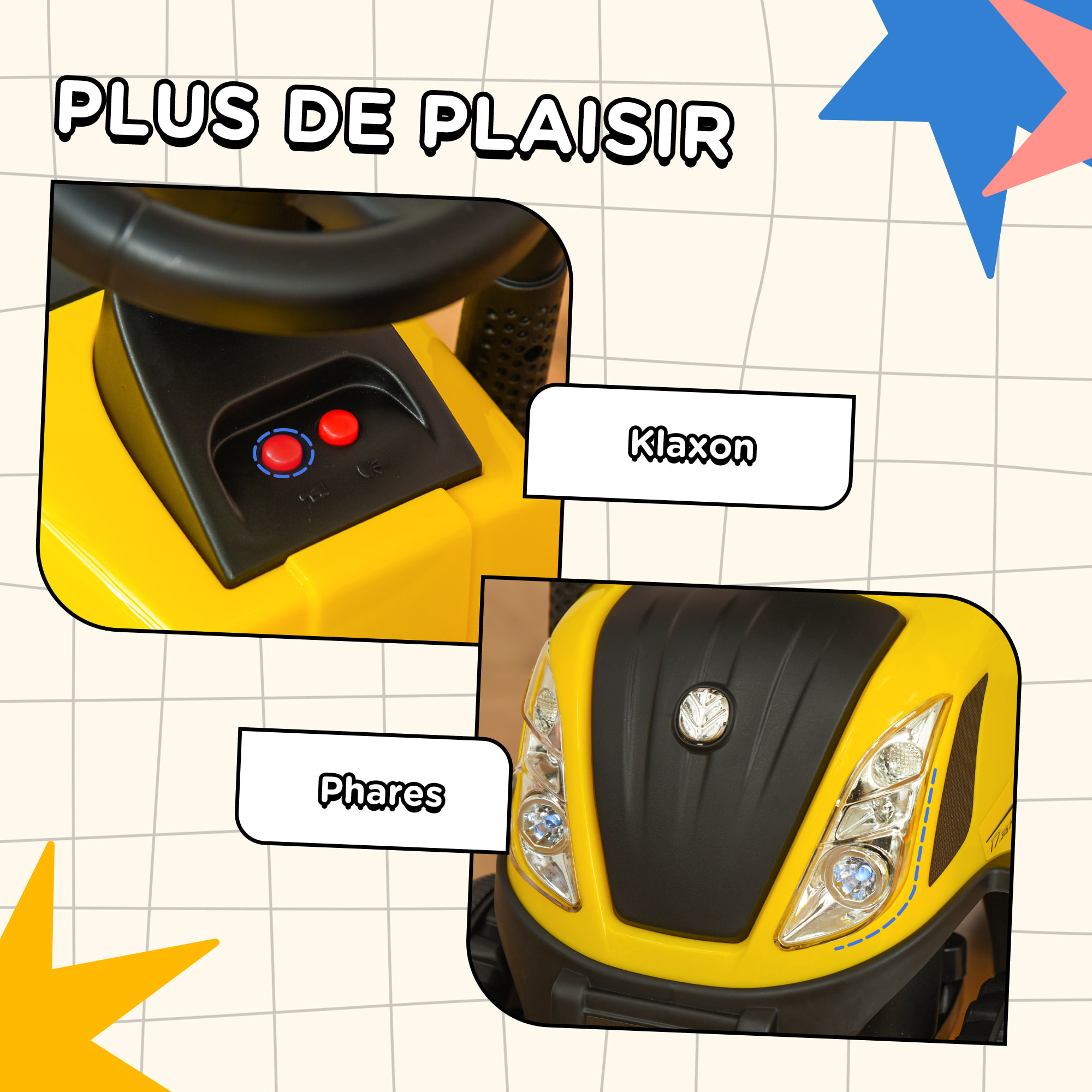 Porteur tracteur remorque licence officielle New Holland T7 effet sonore lumineux jaune