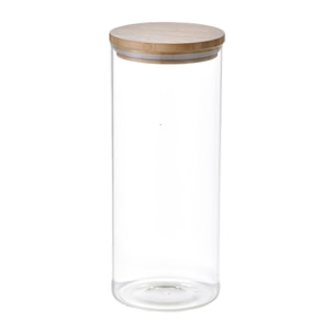 Set de 9 botes en borosilicato (3x 0,6l + 3x 1,4l + 3x 2,1l) para almacenaje de alimentos natur