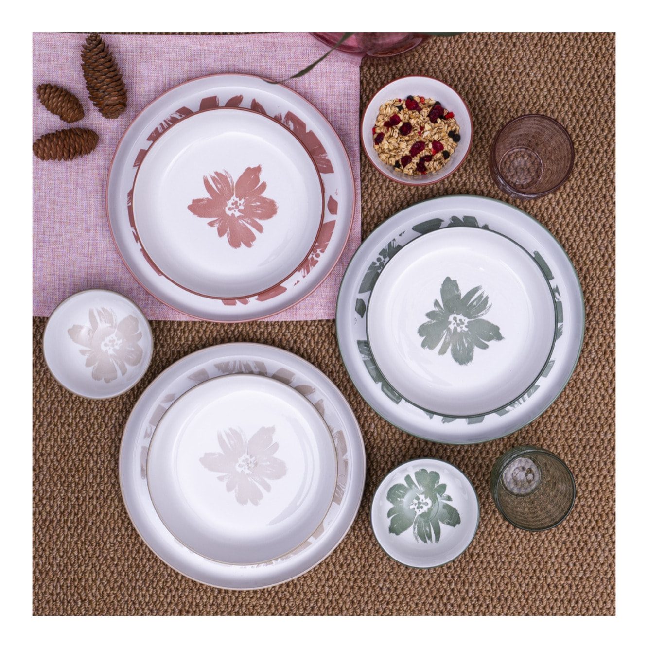 Lot de 6 assiettes creuses, HANAE