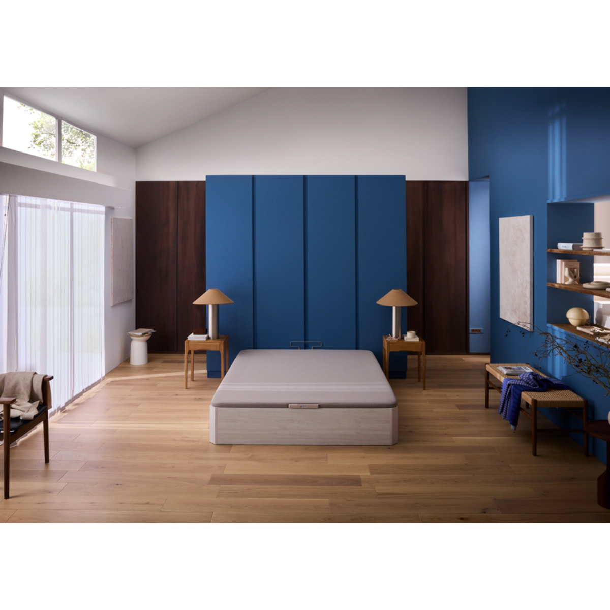 Sommier coffre SPACE UP 2 places|H 31 cm |confort ferme