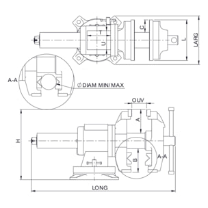 Etau multifonction DOLEX Ouverture 135 mm - EMF125