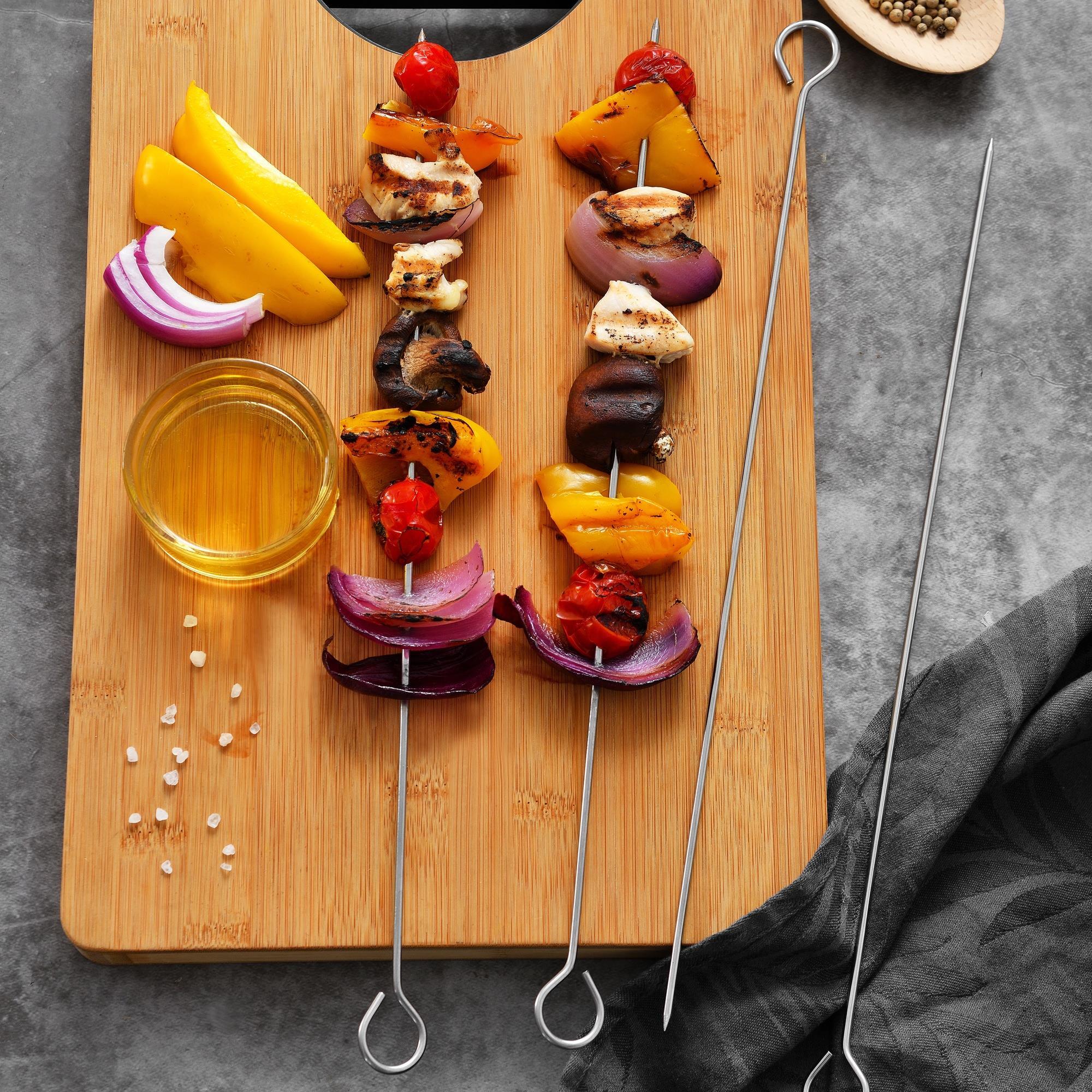 Juego de 4 brochetas para barbacoa h.36cm bergner